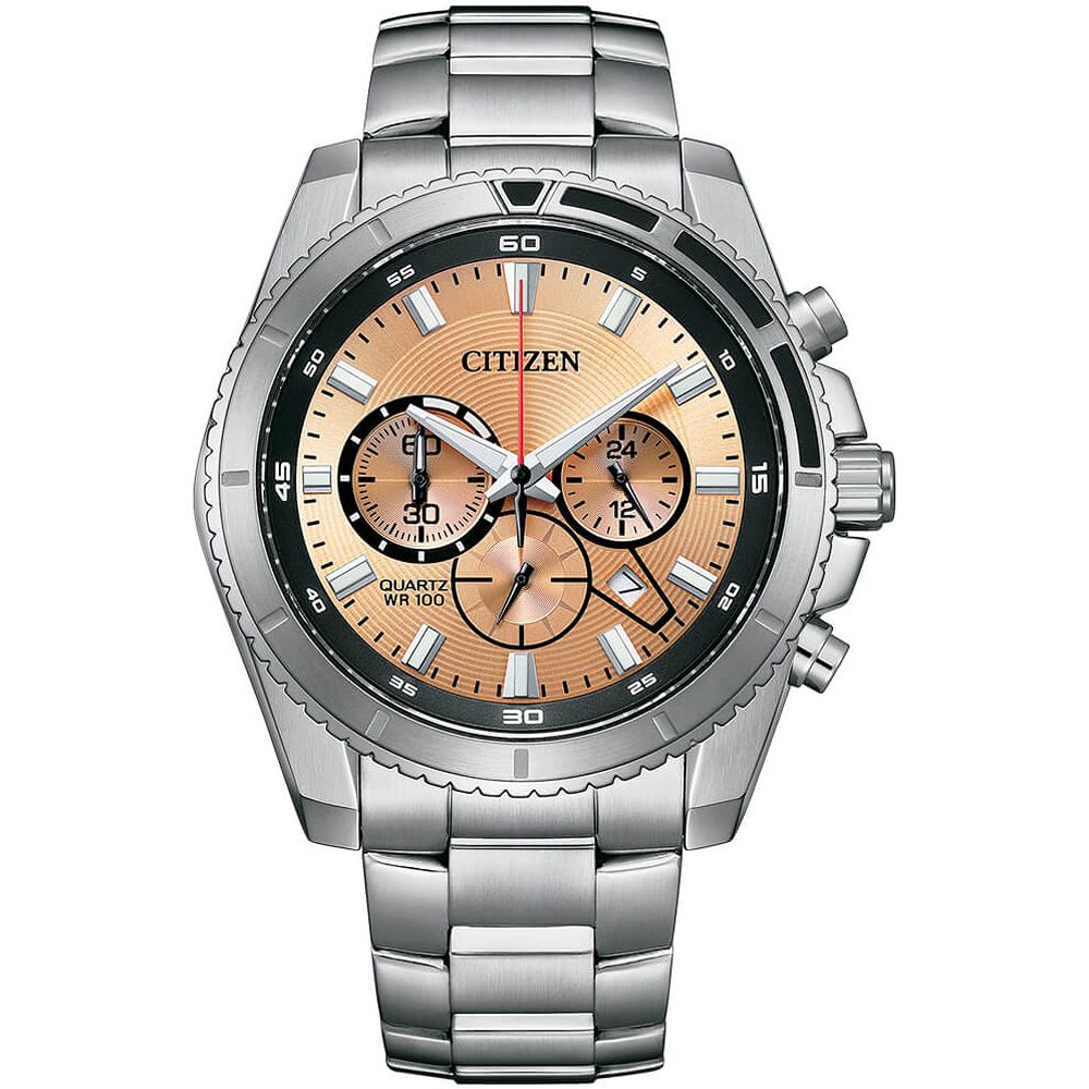 CITIZEN 星辰   Chronograph 紳男計時手錶-銅色面/44mm AN8200-50X