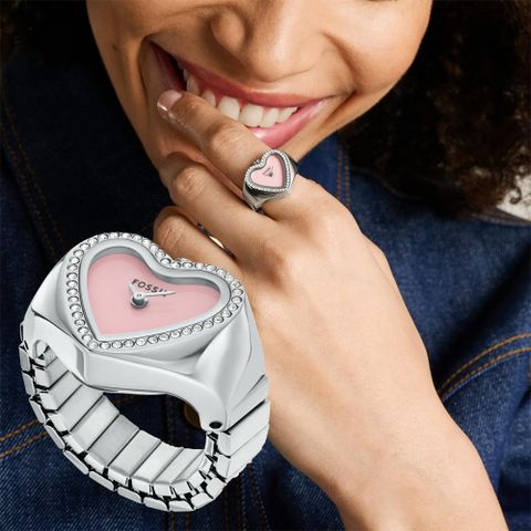 FOSSIL Watch Ring 情人節限定 心型手錶戒指 ES5408