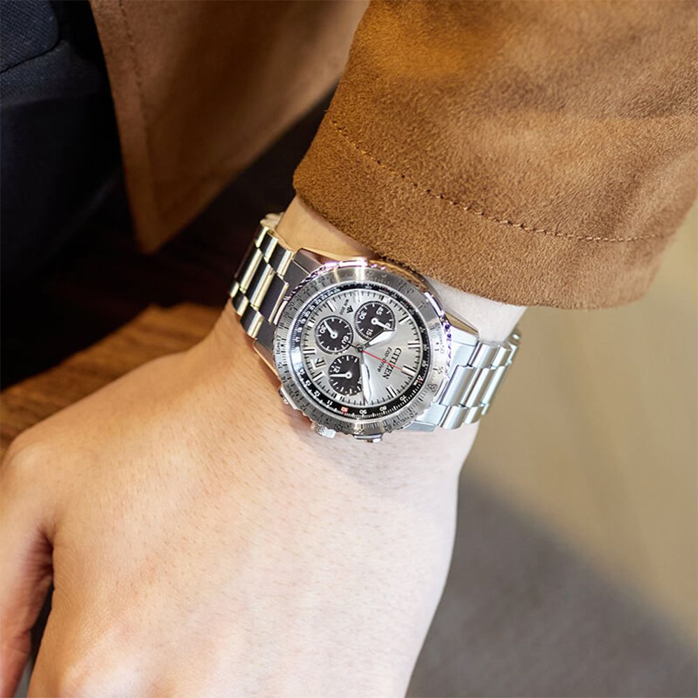 CITIZEN 星辰 PROMASTER SKY 光動能航空計時手錶-40mm CA4660-61A