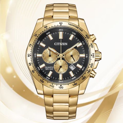 CITIZEN 星辰 Chronograph 碼錶計時 石英錶 男錶 AN8233-51E