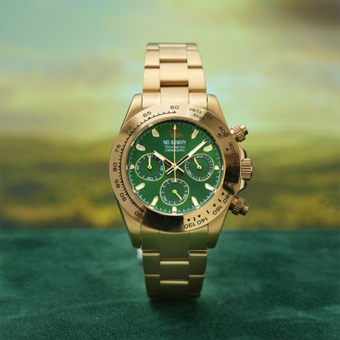 NO IDENTITY 濾油金  三眼 男錶 手錶-R40G204GG2