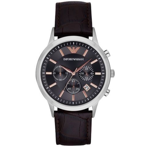 EMPORIO ARMANI 經典嶄新雅士三眼計時錶-AR2513
