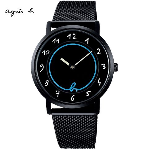 送限量贈品，送完為止agnes b. 35周年限定款紀念腕錶/34mm (VJ20-KVP0SD/BJ5023X1)