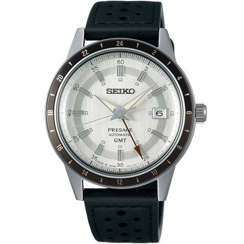 SEIKO 精工 享指定專櫃售後服務 Presage Style60s GMT雙時區機械錶-(4R34-00B0Z/SSK011J1)