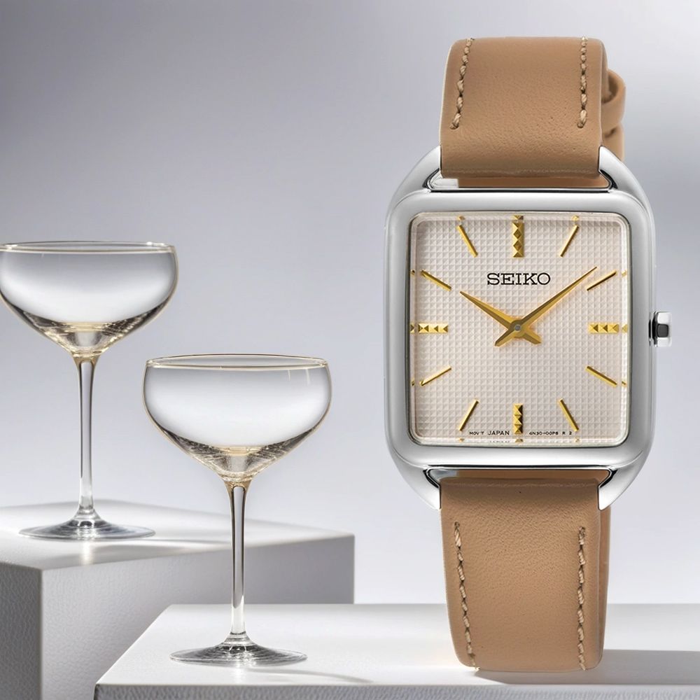 SEIKO 精工 CS系列 城市簡約長方形女錶 SWR089P1 4N30-00L0P