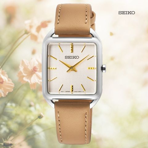 SEIKO 精工 CS系列 長方形 簡約雙針OL都會淑女腕錶-銀色(SWR089P1/4N30-00L0P)_SK028