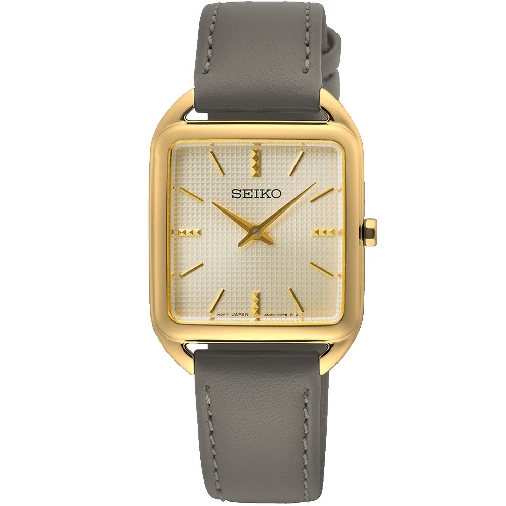 SEIKO 精工   CS系列 簡約方形女錶(4N30-00L0K/SWR090P1)