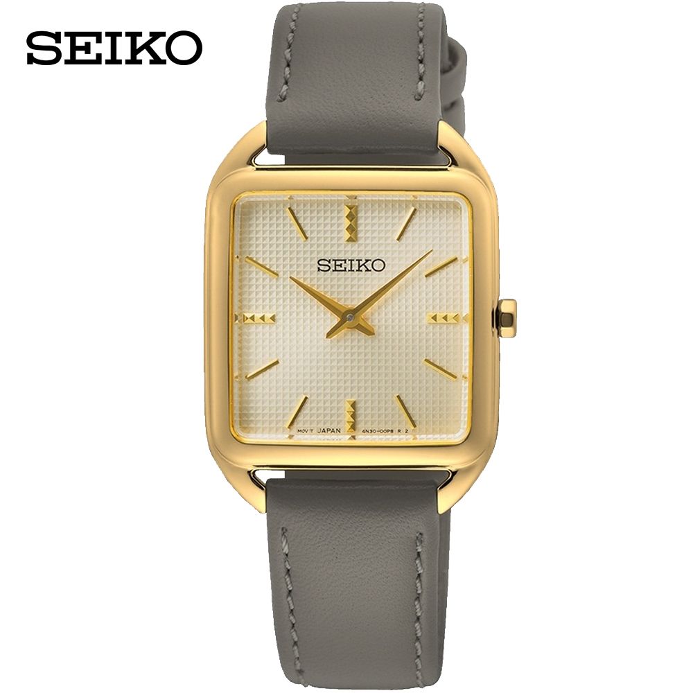 SEIKO 精工   CS系列 簡約方形女錶(4N30-00L0K/SWR090P1)