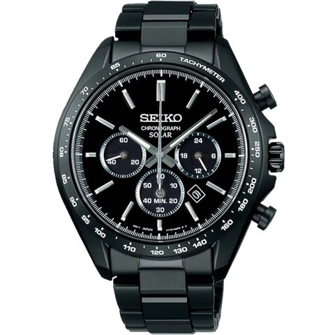 618購物節★送好禮SEIKO 精工 太陽能三眼計時手錶-42.2mm SBPY169J V175-0FA0SD