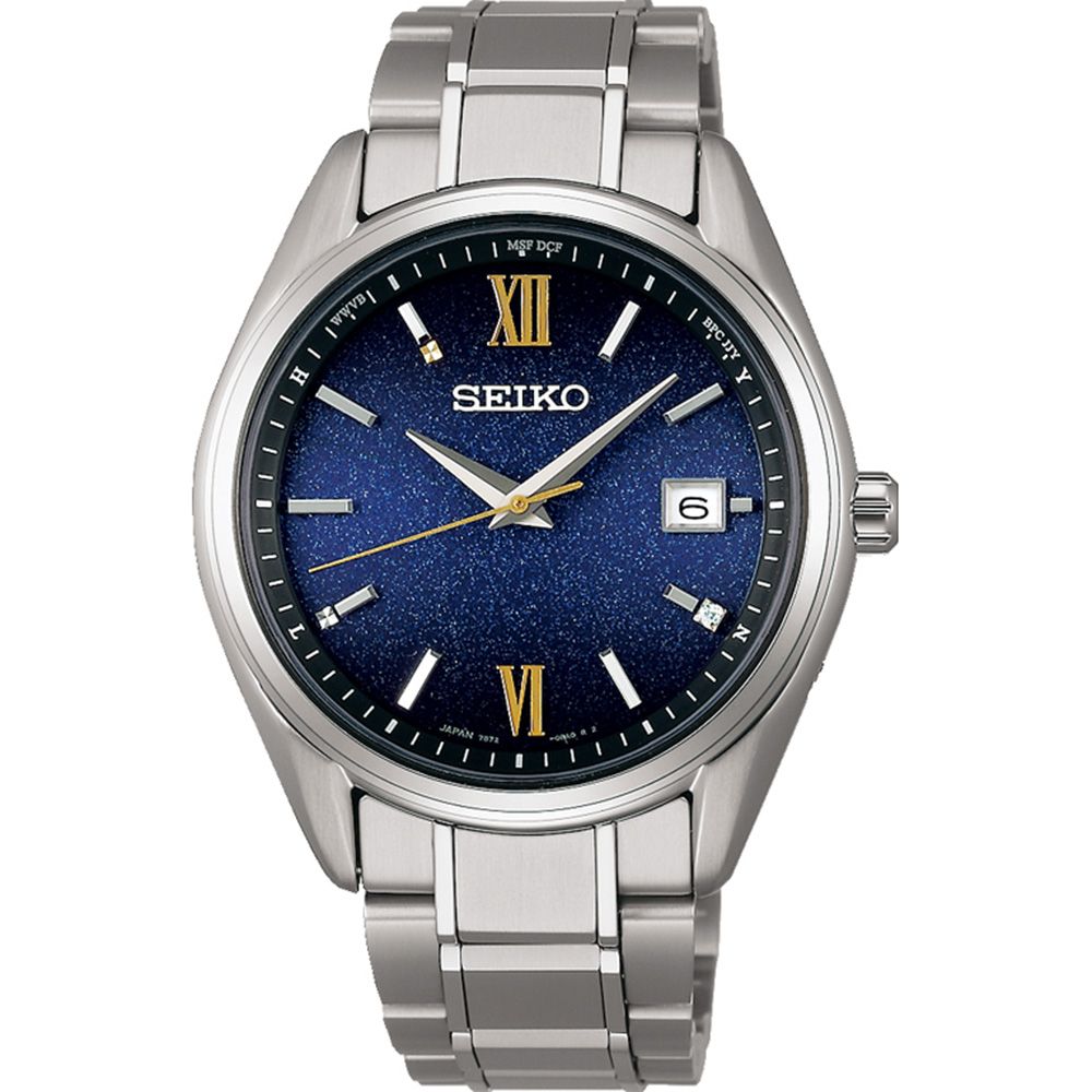 SEIKO 精工 永恆之藍限量款 太陽能鈦金屬電波手錶-39.5mm SBTM355J 7B72-0AH0U