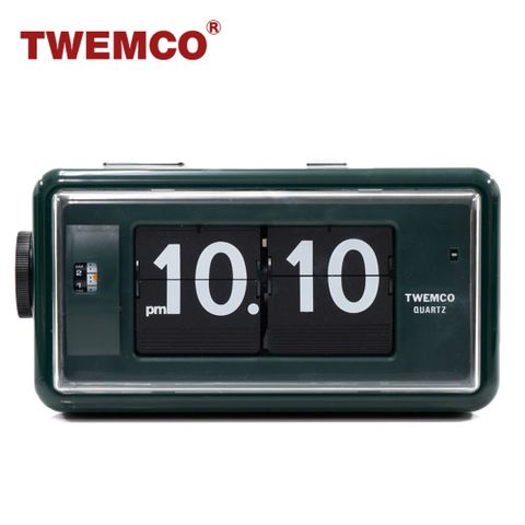 原廠公司貨保固2年TWEMCO 機械式翻頁鐘 德國機芯 方形鬧鐘夜燈