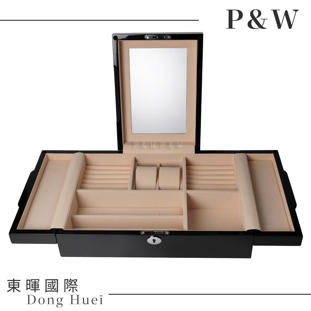 P&W 【珠寶收藏盒】【手工精品】 木質鋼琴烤漆 首飾盒 錶盒