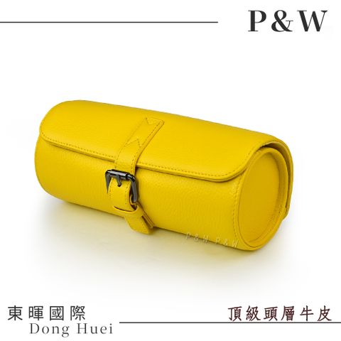 P&W 【名錶收藏盒】【頭層牛皮】2只/2入/2位 大錶適用 手工精品 錶盒 旅行收納盒 黑色