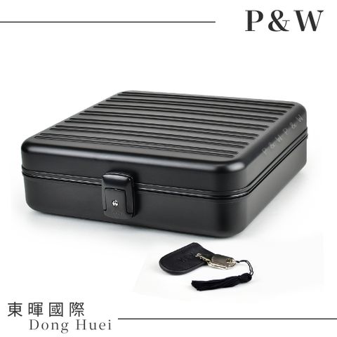 P&W 【名錶收藏盒】【航太鋁鎂合金】手工精品錶盒 9支裝 黑色