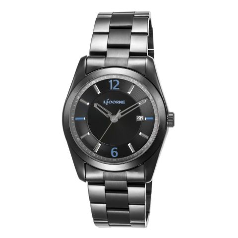 【LICORNE力抗錶】都會簡約系列 經典手錶 (黑/藍 LT137MBBA-N)