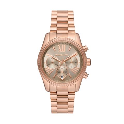MICHAEL KORS Lexington 沉穩奢華玫瑰金腕錶38mm/MK7217