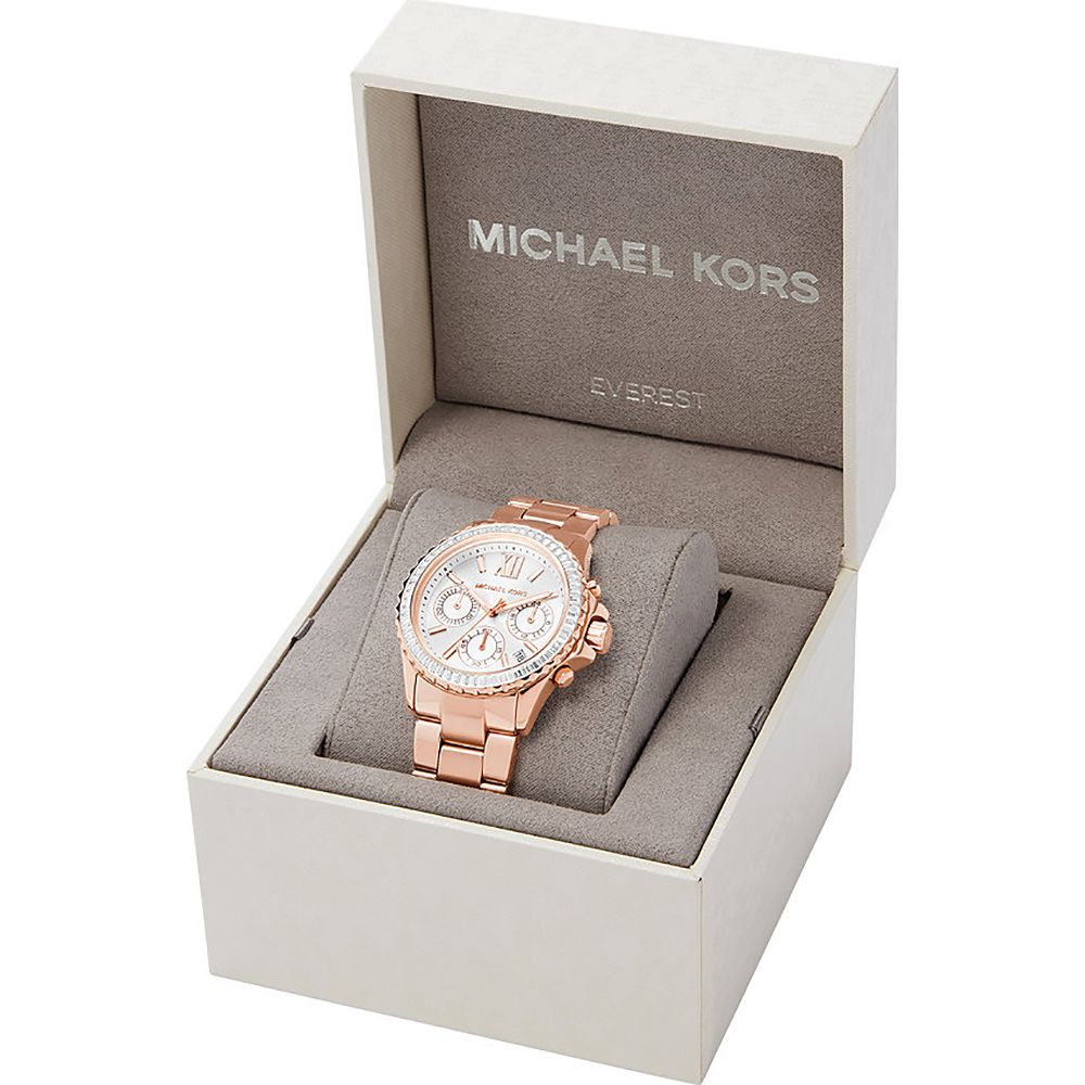 Michael Kors  Everest 三眼計時時尚晶鑽女錶-36mm MK7213