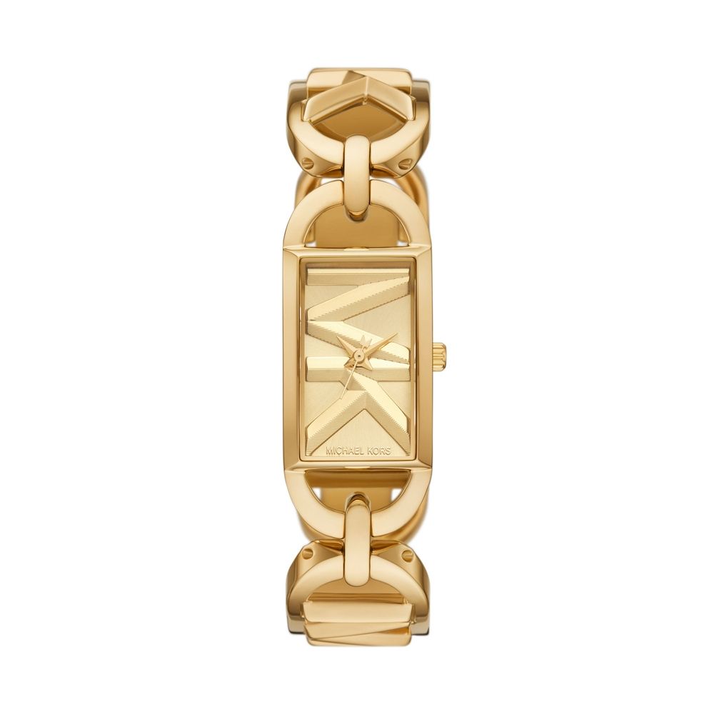 Michael Kors 品牌LOGO造型芭比炫風時尚鍊錶-金-MK7406 - PChome 24h購物