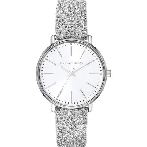 Michael Kors MK Pyper 紐約時尚女錶-閃耀銀/38mm MK2877