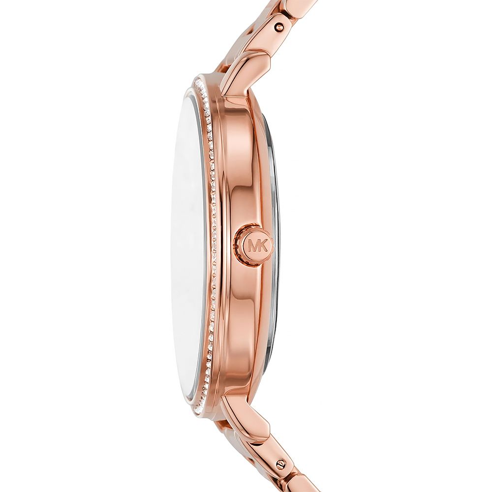 Michael Kors MK Pyper 品牌LOGO晶鑽女錶-玫瑰金 MK4594