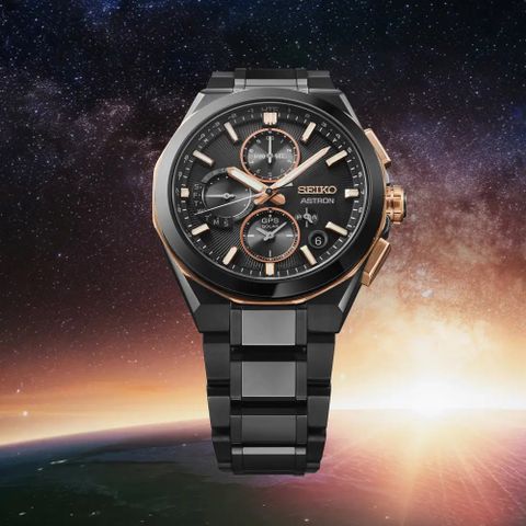 SEIKO 精工 Astron GPS 100週年 Solar 限量款衛星對時雙時區鈦金屬手錶-8X53-0AD0SD/SSH158J1