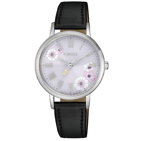 CITIZEN 星辰 Wicca 台灣限定 少女系列 羅馬字 皮革錶帶 光動能女錶 KP5-115-12 廣告款 30.2mm