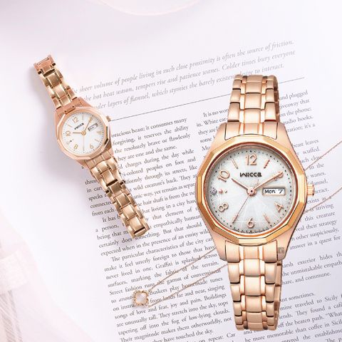 CITIZEN 星辰 Wicca 廣告款 太陽能時尚女錶-26.5mm KH3-568-11