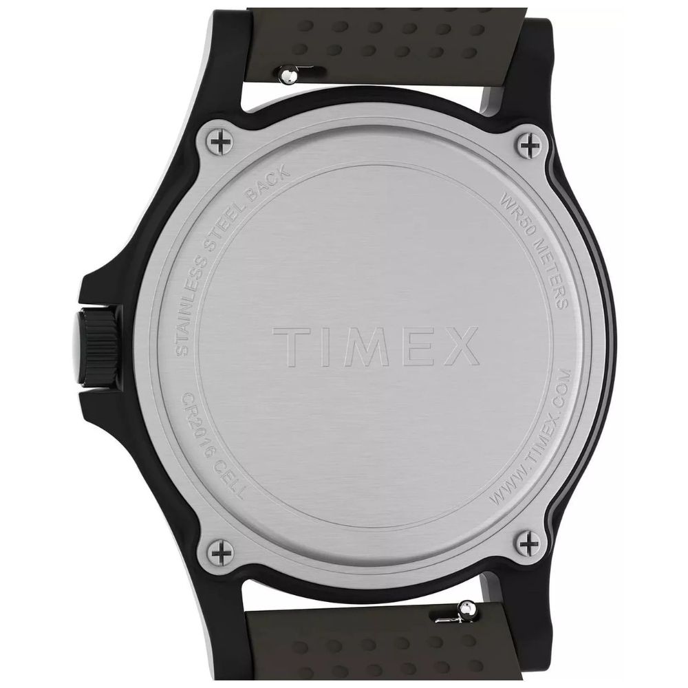 TIMEX 天美時 遠征系列 40毫米探險風格 矽膠錶帶手錶(軍綠 TXTW4B30000)