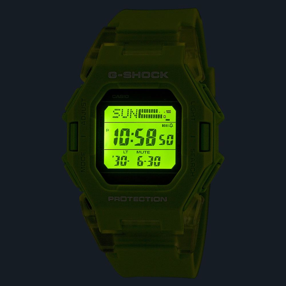 CASIO 卡西歐 G-SHOCK 藍牙連線 計步電子腕錶-螢光黃 交換禮物 聖誕節 GD-B500S-3