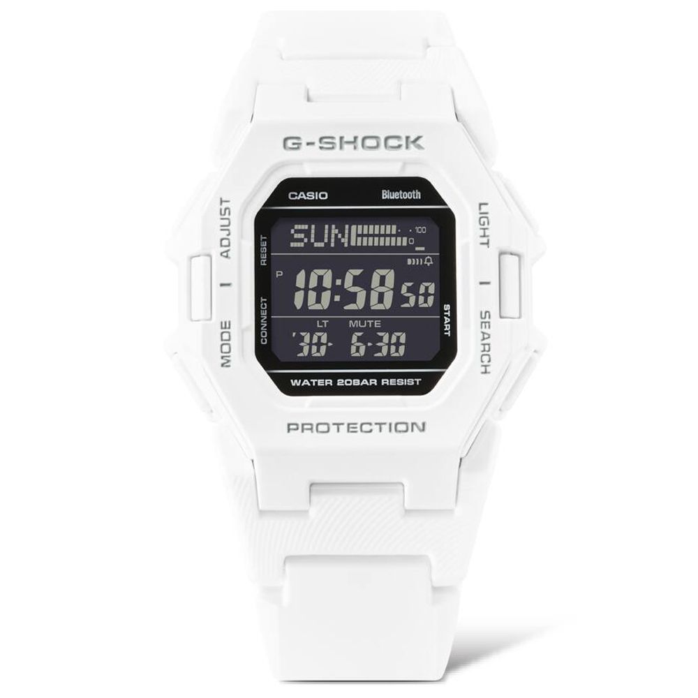 CASIO 卡西歐 G-SHOCK 藍牙連線 計步電子腕錶-白 交換禮物 聖誕節 GD-B500-7