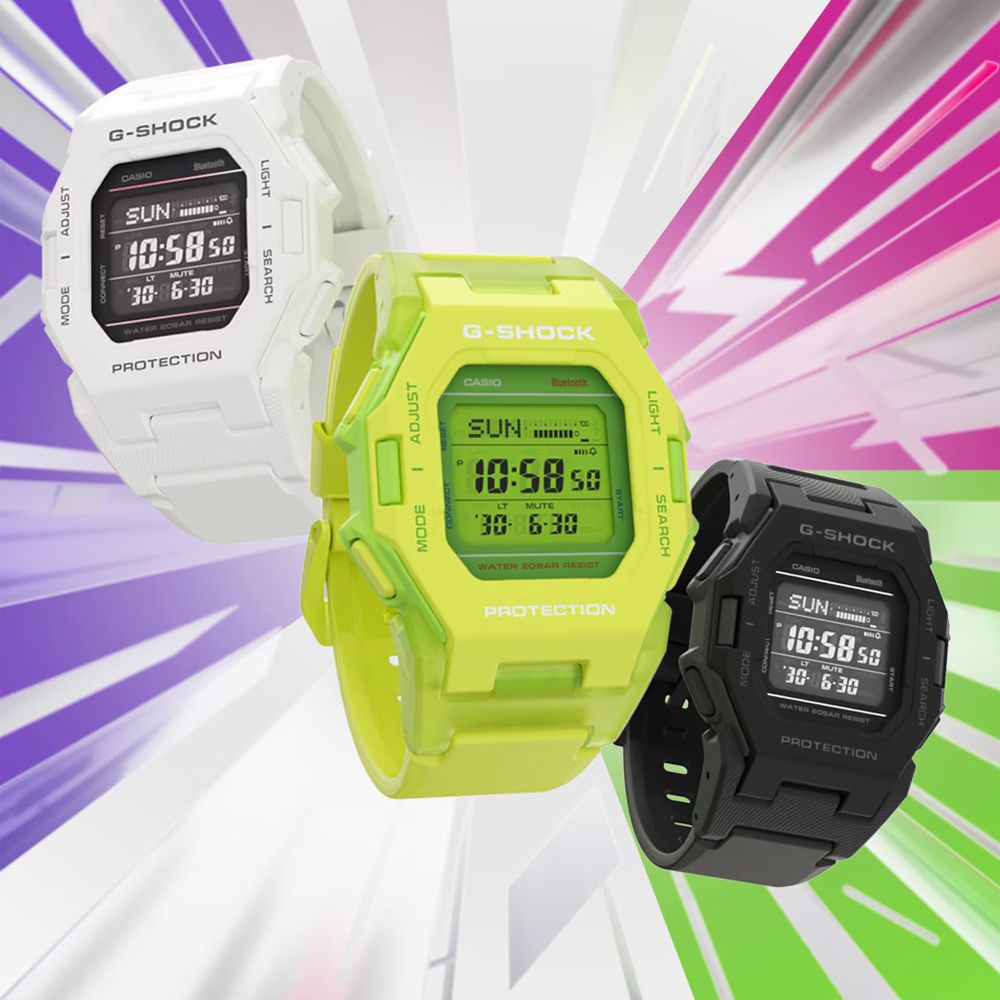 CASIO 卡西歐 G-SHOCK 藍牙連線 計步電子腕錶-白 交換禮物 聖誕節 GD-B500-7