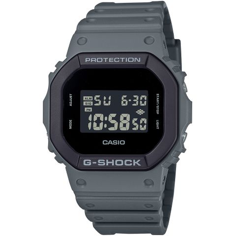 CASIO G-SHOCK 街頭時尚經典方形計時錶/灰/DW-5610UU-8