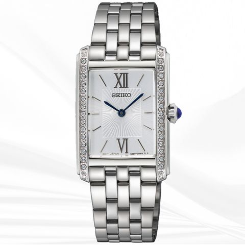 SEIKO 精工 CS系列 晶鑽時尚方形腕錶 (4N30-00R0S/SWR091P1)