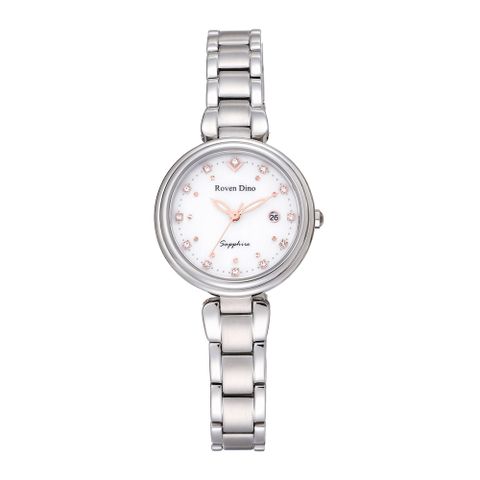 Roven Dino羅梵迪諾 靜謐時光時尚腕錶-銀X白