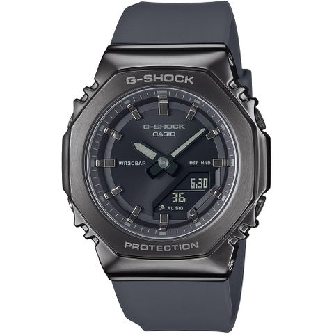 CASIO G-SHOCK 金屬時尚八角造型計時錶/鐵灰/GM-S2110B-8A