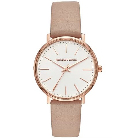 【Michael Kors】MK MK2748 晶鑽時標 質感 皮革 簡約 時尚 女款 腕錶