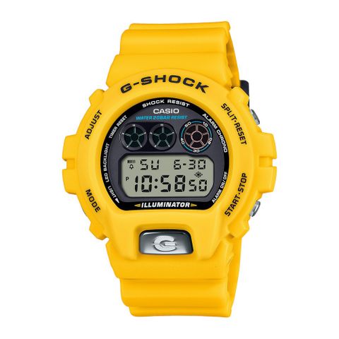 【CASIO 卡西歐】G-SHOCK 致敬經典 6900系列 30周年紀念 獨特三眼 搶眼黃 DW-6900TR-9_50mm