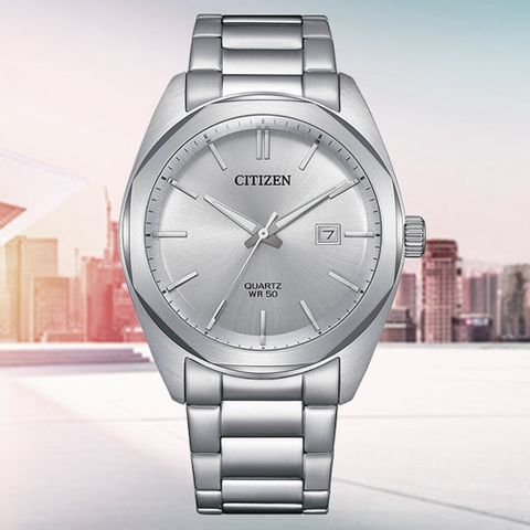 CITIZEN 星辰 GENTS 簡約三針 石英錶 紳士腕錶-41mm BI5110-54A