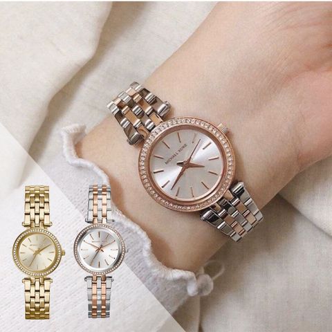 【Michael Kors】MK3295/MK3298 晶鑽錶圈 簡約 時尚 不鏽鋼 奢華 女款 石英錶