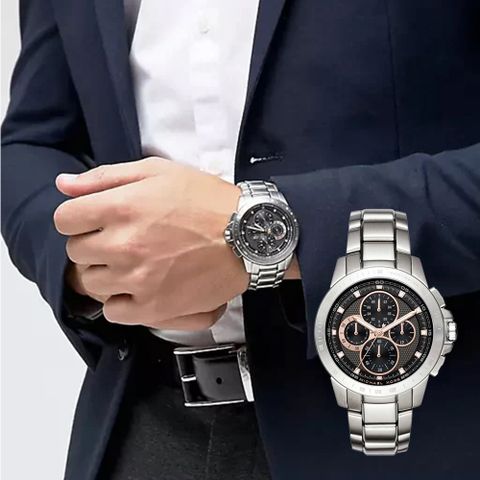 Michael Kors MK8528 四眼 計時 日期顯示 銀框 不鏽鋼 夜光指針刻度 都會 男款 石英錶