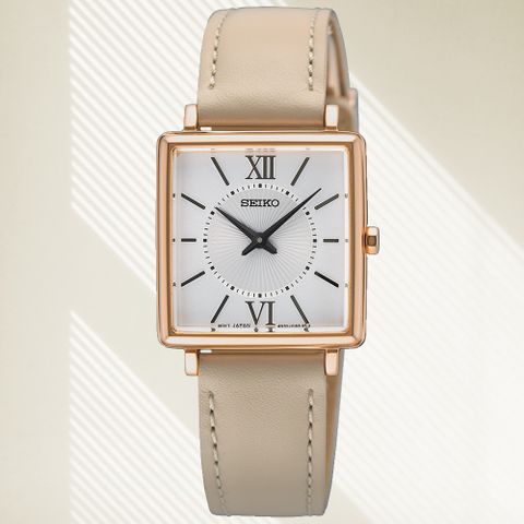 SEIKO 精工 CS系列 簡約時尚 方形腕錶 (SWR114P1/4N30-00N0W)
