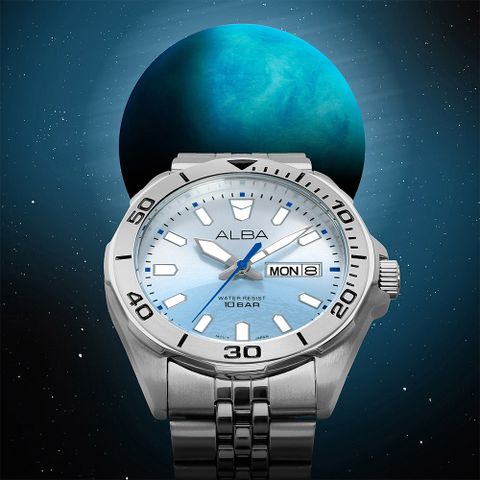 ALBA 雅柏 Planet Series 星系宇航 限量 Uranus 天王星手錶-42mm (AV3587X1/VJ43-X044B)
