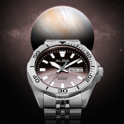 ALBA 雅柏 Planet Series 星系宇航 限量 Venus 金星手錶-42mm (AV3577X1/VJ43-X044P)