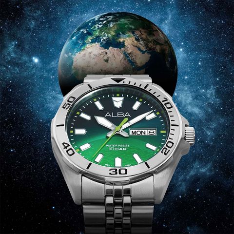 ALBA 雅柏 Planet Series 星系宇航 限量 Earth 地球手錶-42mm(AV3579X1/VJ43-X044G)