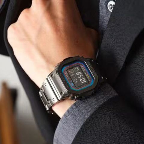 CASIO_卡西歐GMW-B5000BPC-1 G-SHOCK 彩虹光譜太陽能電波手錶