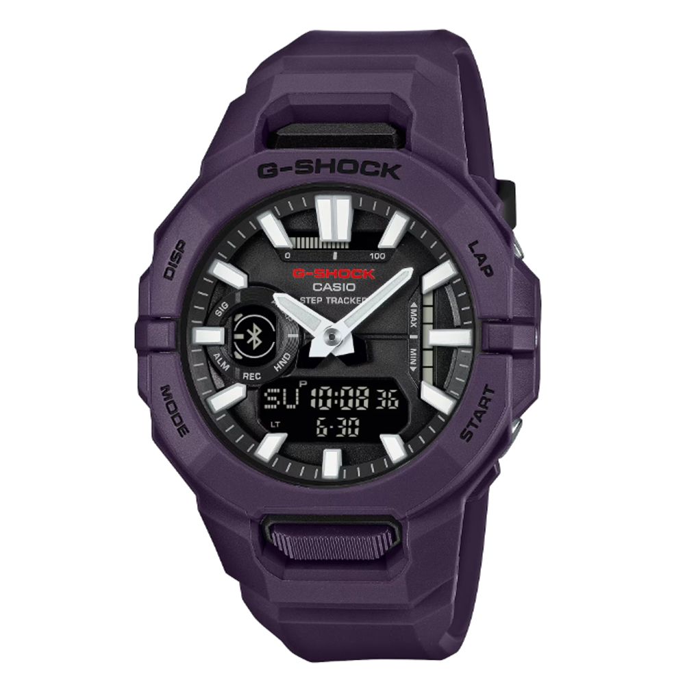 DISPSHOCKSIGMODEALM100G-SHOCKCASIOSTEP RECHNDLTPMAX MINLAPSTART