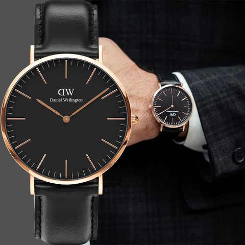 Daniel Wellington DW Classic Sheffield 經典極簡美學手錶-40mm/玫瑰金框 DW00100127