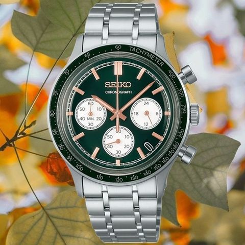 SEIKO_精工 CS系列 都會時尚三眼計時腕錶8T63-03P0G/SSB481P1