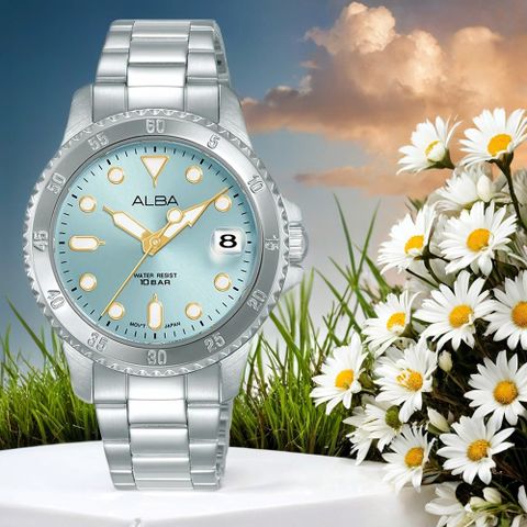 ALBA 雅柏 Active 運動風潮流女錶-34mm(AG8Q41X1/VJ32-X354G)