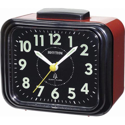 日本麗聲鐘- 經典百搭造型臥室必備響亮鬧鈴超實用鬧鐘(搖滾紅黑)